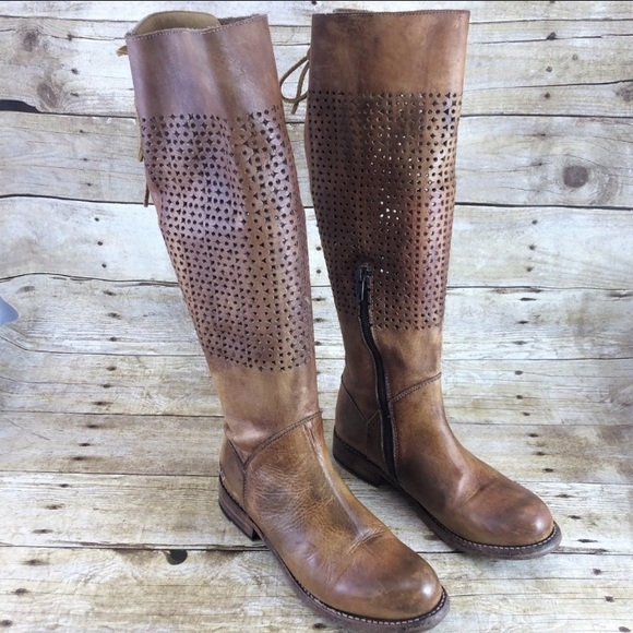 BedStu Cambridge Driftwood Tall Lace Boots - Picture 3 of 8